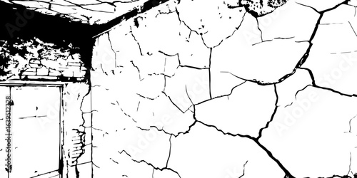 
Detailed wall texture with organic cracks and high-contrast grunge corners; useful for adding depth and realism to digital environments.

