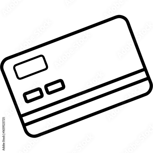 atm card icon line art