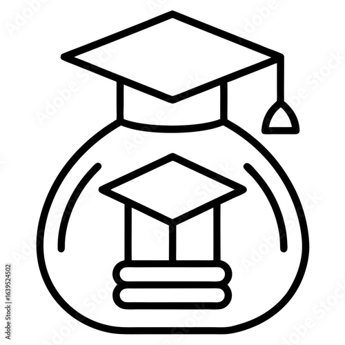 education loan icon line art