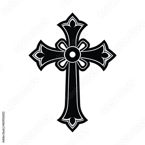 Cruz de bautismo con diamantes brillantes