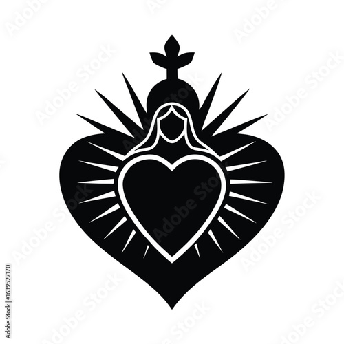 Sagrado Corazón de Jesús icono católico clásico