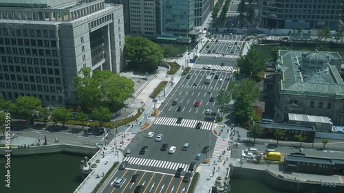 大阪中之島 堂島浜タワーから見る御堂筋