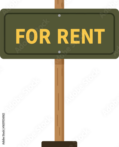 For rent sign real estate rental property advertisement
