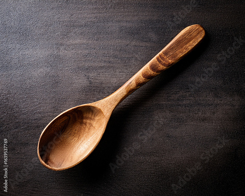 Two wooden cooking utensils, a spoon and fork, rest on a white background