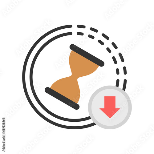 Downtime Icon Vector Illustration Flat Version