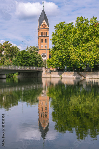 The Bell Tower Of The Christ Church At River Isar