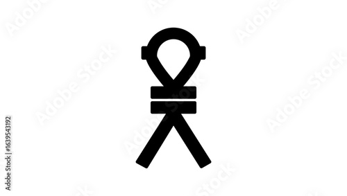 Sa Symbol of Protection, black isolated silhouette