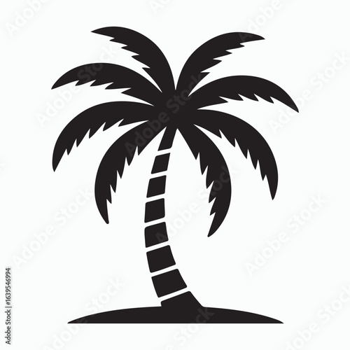  Palm Tree on Island Silhouette
