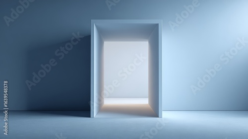 Wallpaper Mural A modern, minimalistic doorway illuminated with soft light, inviting exploration. Torontodigital.ca