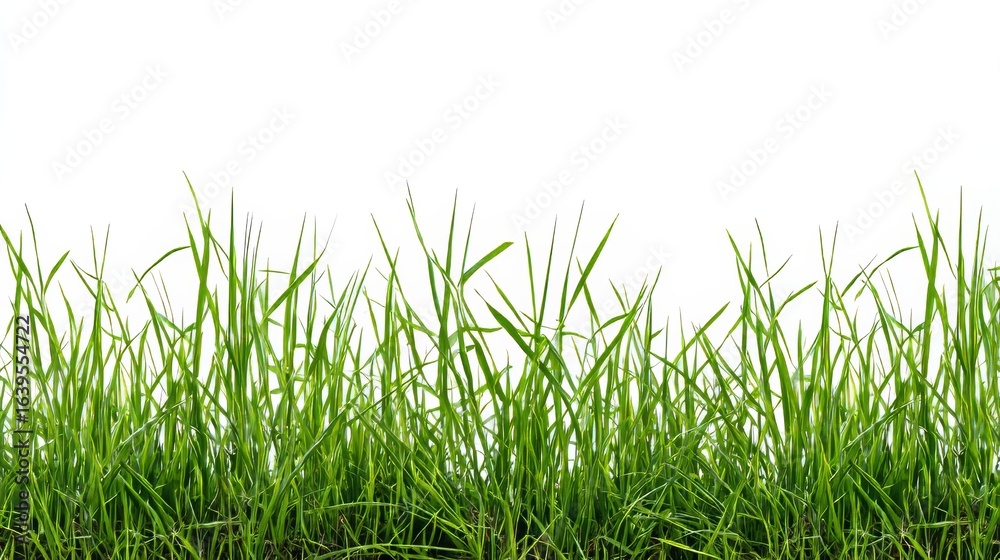 Large seamless green grass pattern on white background, fresh natural turf texture for eco design, gardening, landscaping, summer and spring nature, vibrant organic lawn detail Large seamless green grass pattern on white background, fresh natural turf texture for eco design, gardening, landscaping, summer and spring nature, vibrant organic lawn detail