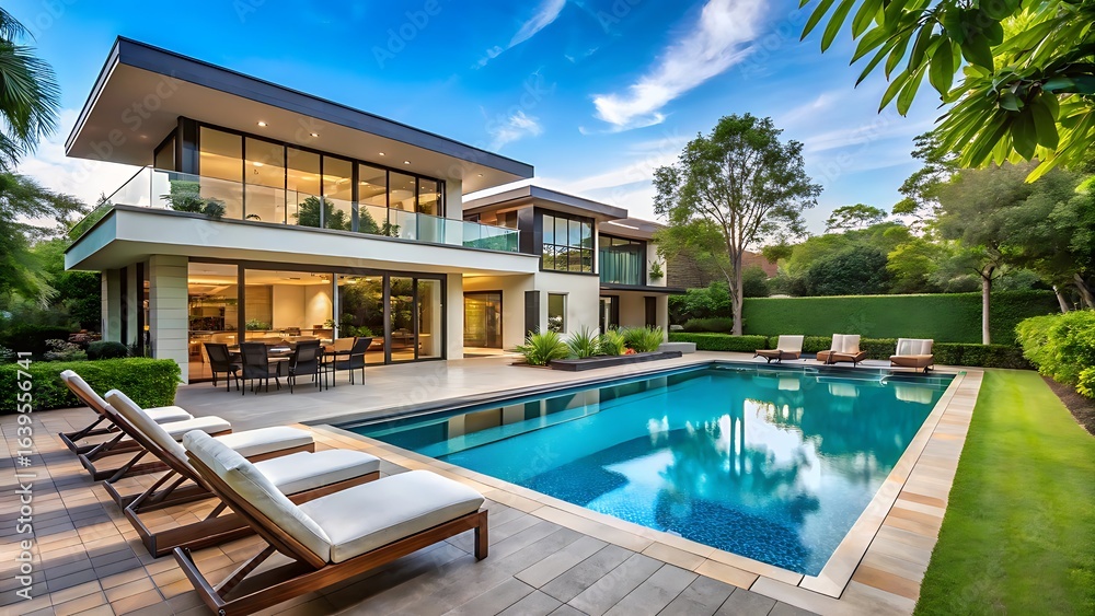 Fototapeta premium Swimming Pool House Images 