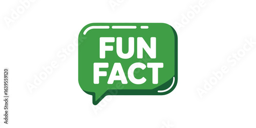 Green speech bubble with fun fact text