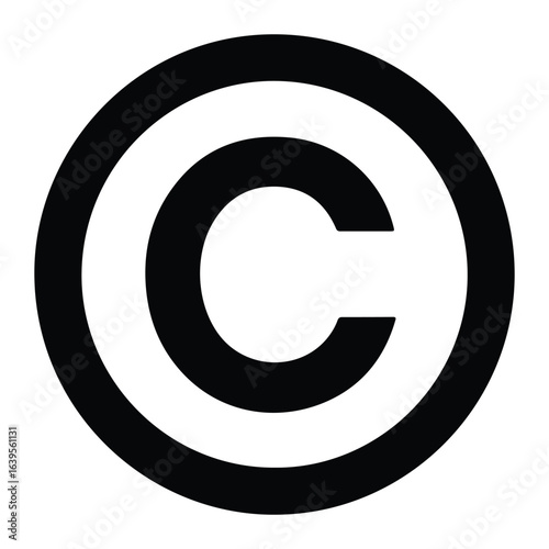 Copyright symbol black white intellectual property