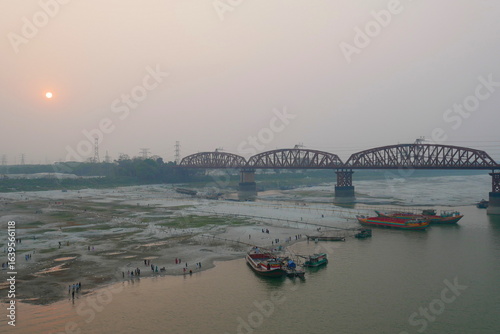 The Pabna River in Bangladesh. Ganges River in Bangladesh