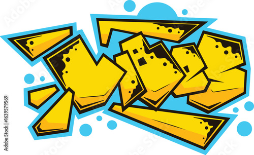 vibes word graffiti text sticker illustration	
