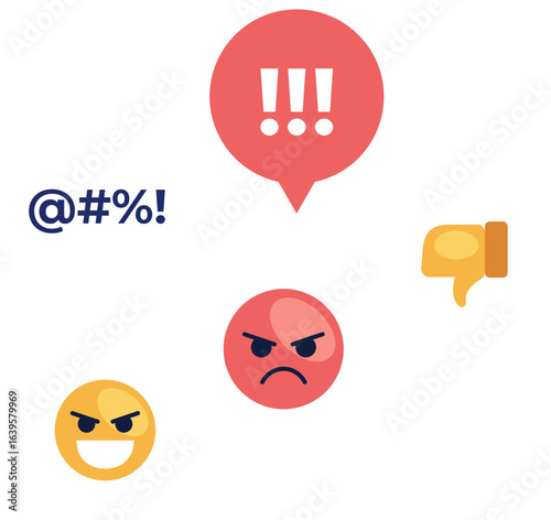 hate comment vector icon