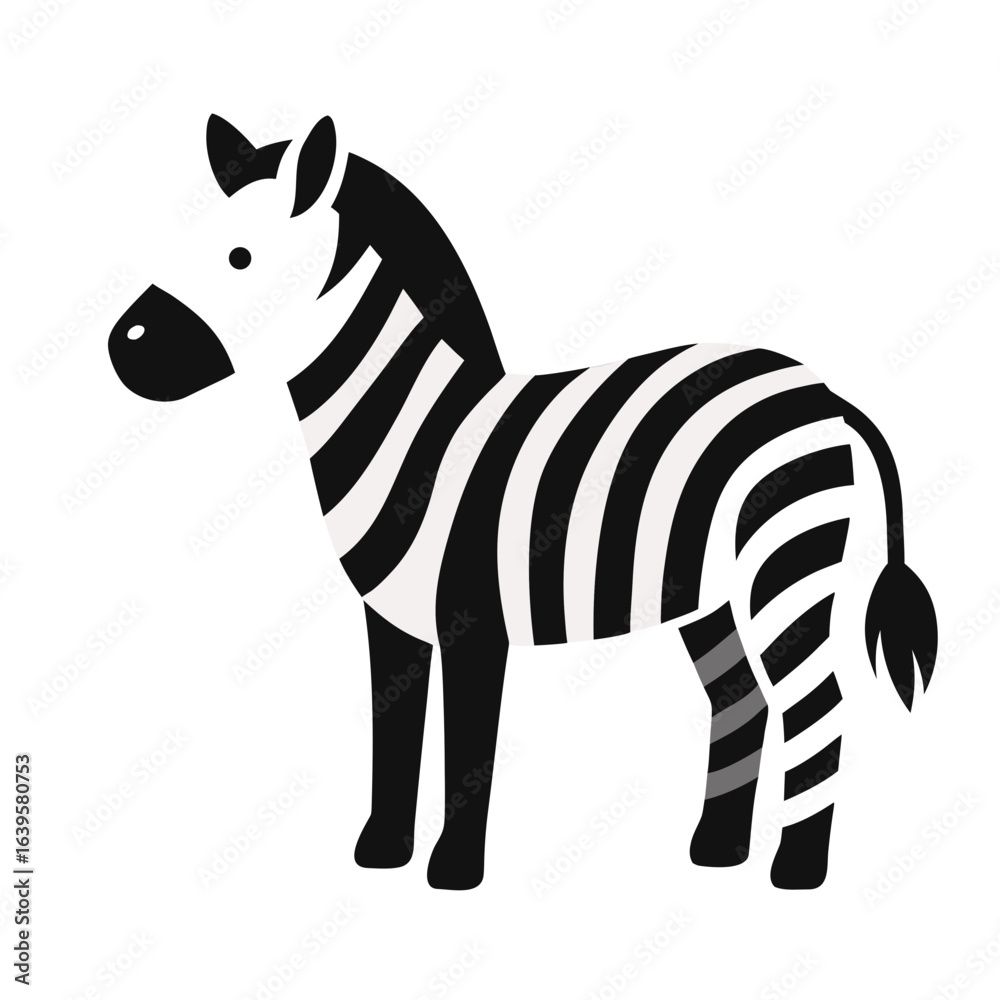 Obraz premium Zebra vector illustration isolated on a white background