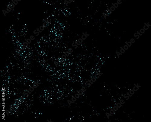 Abstract Glow of Raindrops on Black – Galaxy-Inspired Water Drop Texture
