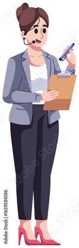 personal assistant businesswoman illustration