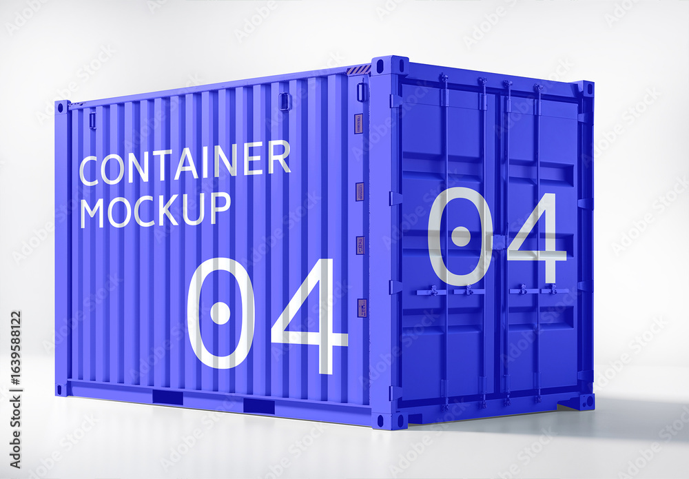 One Shipping Container Template Shipping Container Mockup Stock Template | Adobe Stock