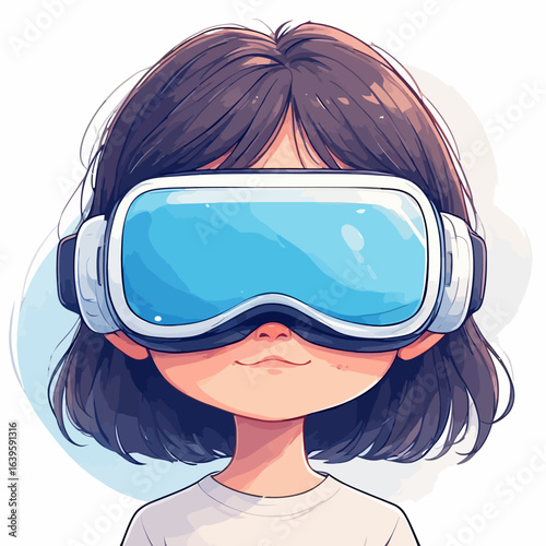 Virtual Reality illustration very cool design