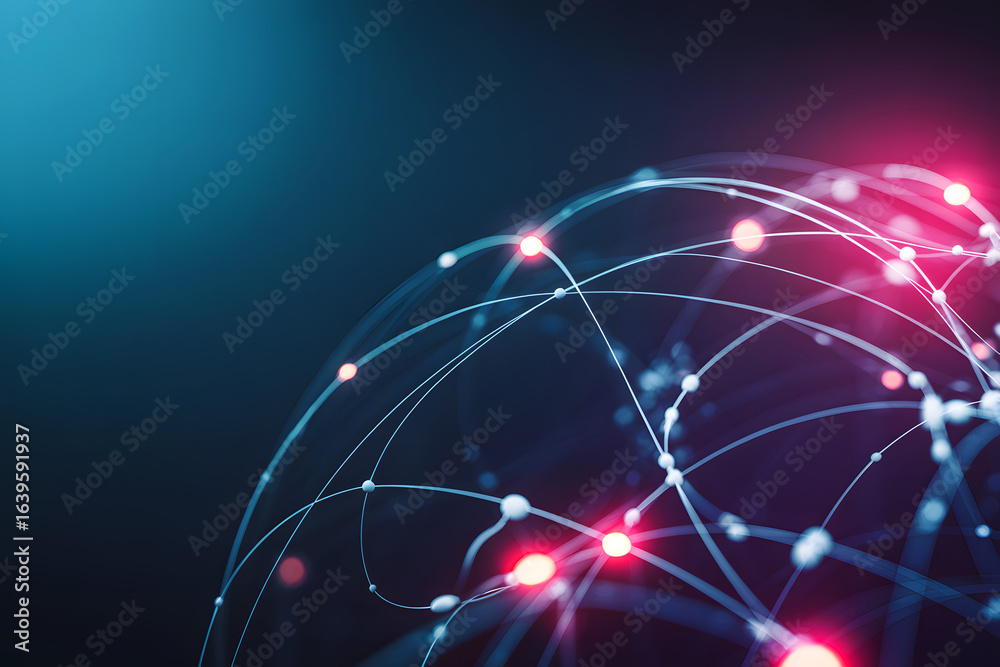 Obraz premium Digital network connection background