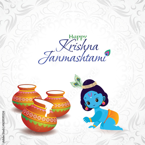 Happy Krishna Janamashtami wishes celebration gift invitation greetings Card Bagruand images 