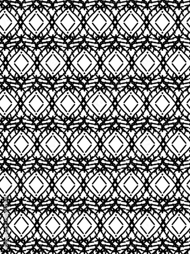 Seamless black and white geometric pattern with modern minimalist style, perfect for fashion fabrics, apparel design, home interior decor, and luxury packaging. The design features clean lines, 