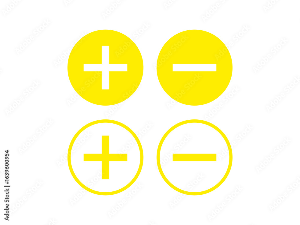 Fototapeta premium plus minus button icon