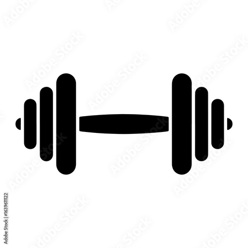 Black dumbbell weights exercise equipment fitness