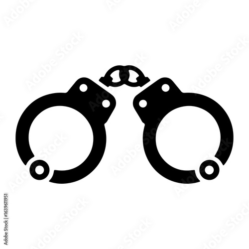 Black Handcuffs Icon restraint law enforcement