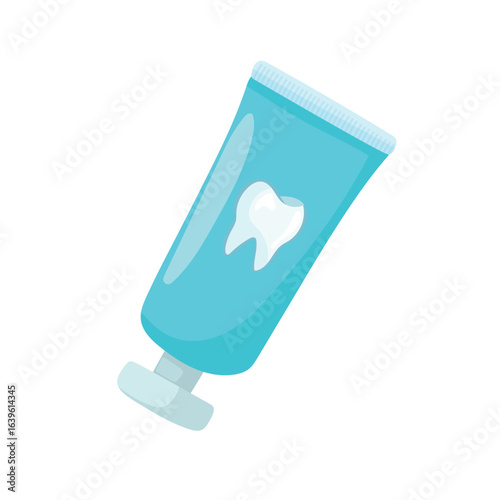 Toothpaste. Flat vector clipart, illustration with isolated background.