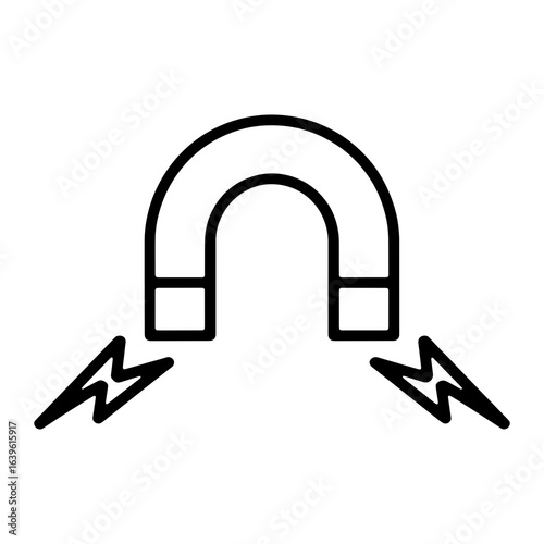 Horseshoe magnet attracting energy attraction power