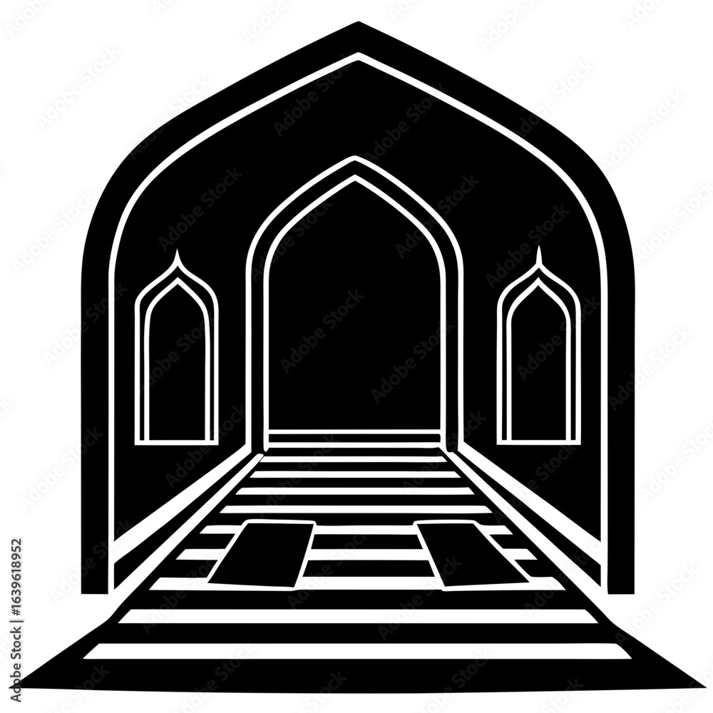 Fototapeta premium vector illustration of a white arch