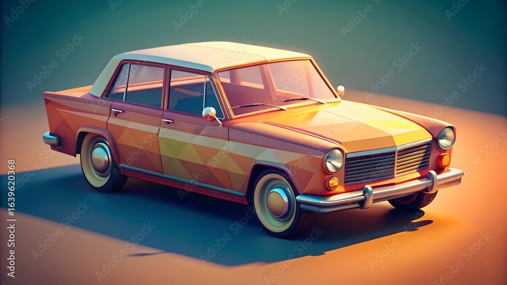 Fototapeta premium Retro Car Illustration