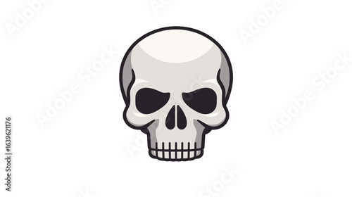Spooky skull illustration for Halloween designs, perfect for party invitations, t-shirt prints, and spooky season promotions, add a touch of edgy style to your project