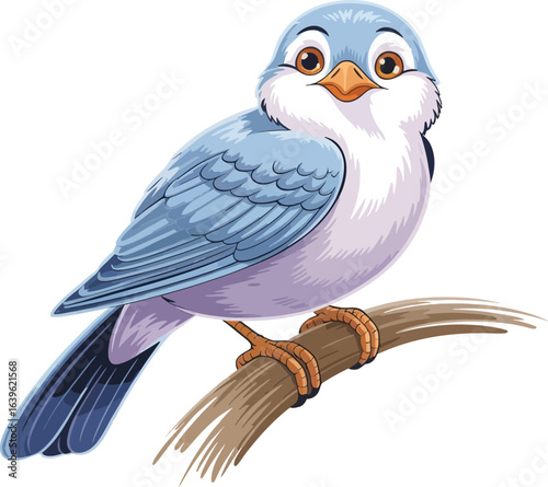 Cute cartoon a illustrator vector halcyon