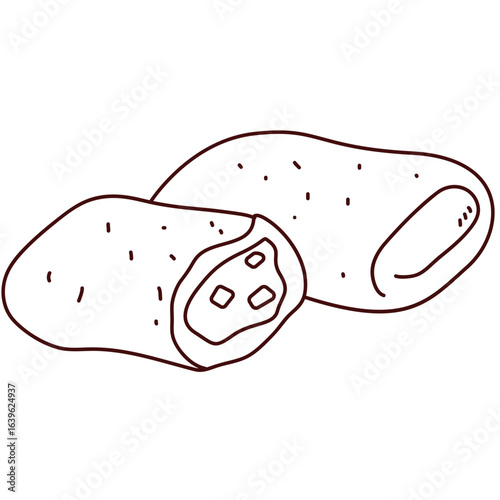 Simple graphic icon of a meal in a bowl with a fork, representing healthy eating, diet, and nutrition concepts. A minimalist illustration for food-related designs.