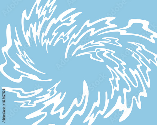 Spiral explosion splash effect bolt cartoon element mess line background editable