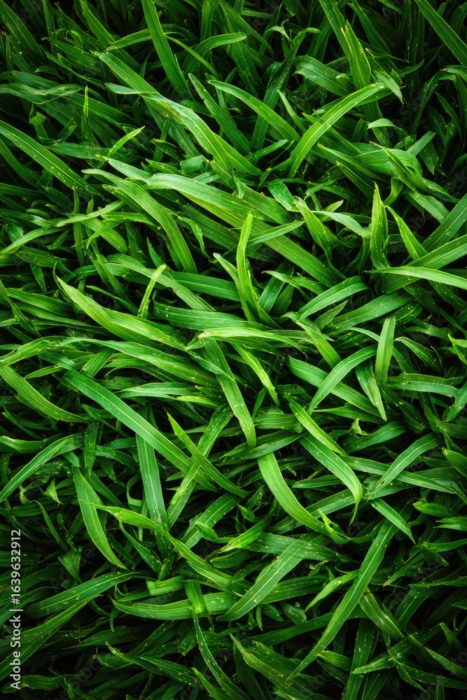 Close-up view of vibrant green grass blades (1) Close-up view of vibrant green grass blades (1)