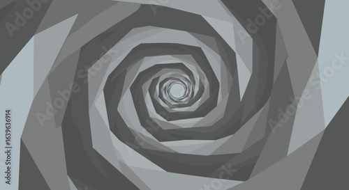 Spiraling vortex motion graphics digital art abstract virtual environment aerial view dynamic design concepts. Vector illustration