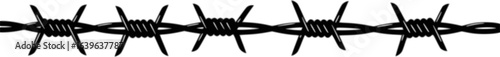 barbed wire logo icon silhouette collection vector art illustration
