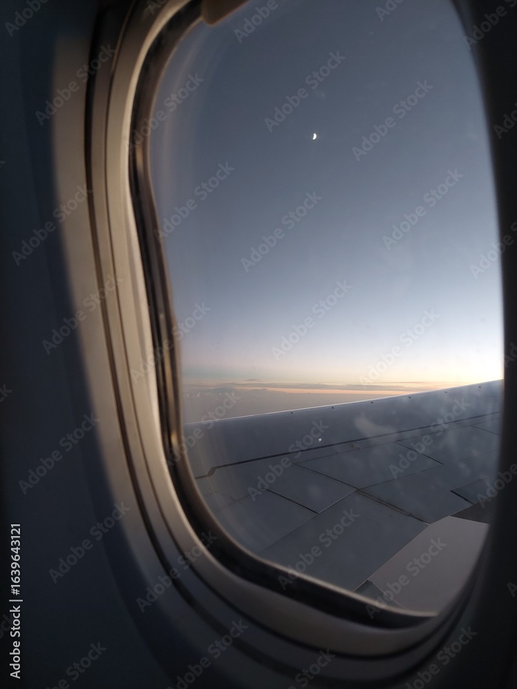 Fototapeta premium A moon view from the air plane