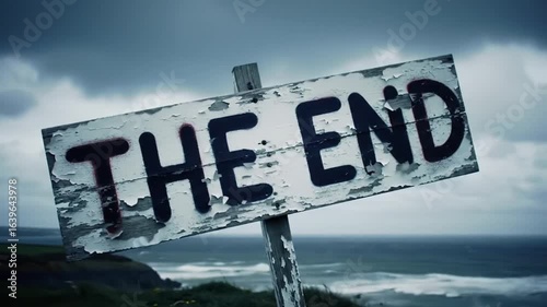 A weathered sign displays the words 