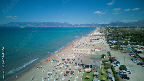 Battipaglia, a town adjacent to the capital city of Salerno, in southern Italy. Drone footage of the coast