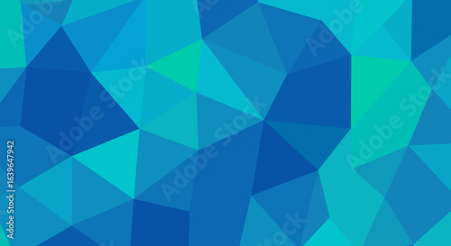 Dynamic blue polygonal abstract background in digital art graphic design vivid color palette modern aesthetic. Vector illustration
