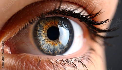 Closeup human eye detail