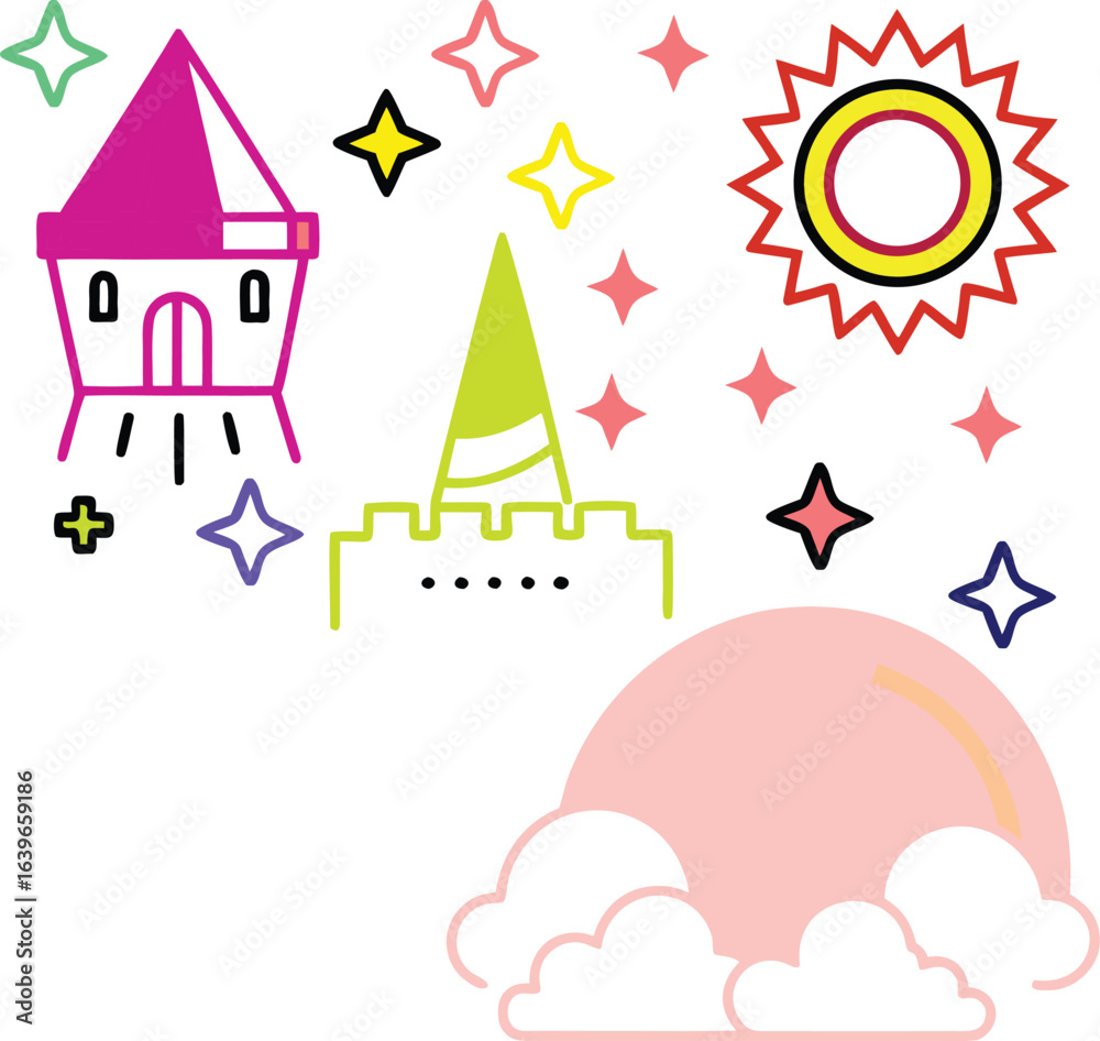 Fototapeta premium castle in the clouds