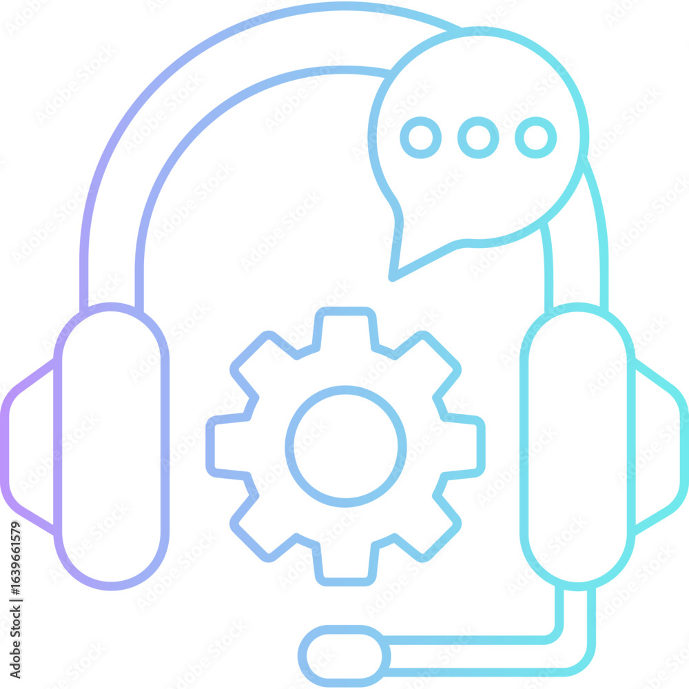 Gradient Customer Support Icon Gradient Customer Support Icon