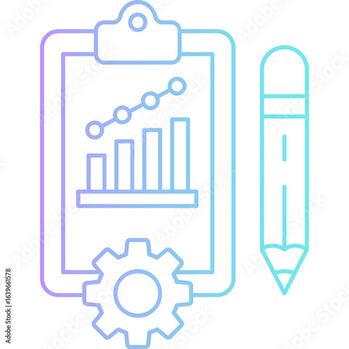 Gradient Data Report Icon